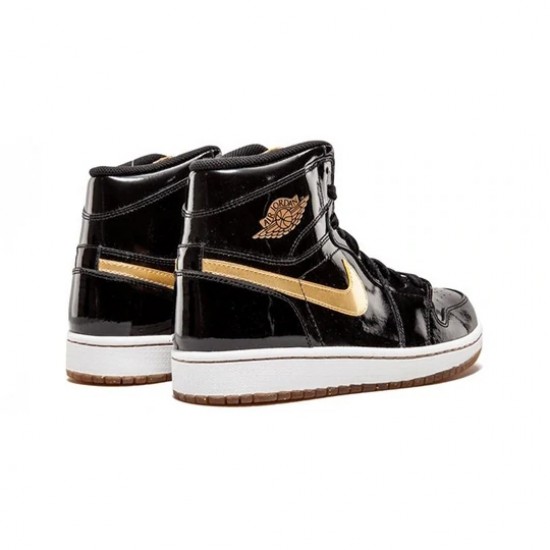 Nike Air Jordan 1 Retro High Black Metallic Gold 2013 Homme Chaussure 555088-019