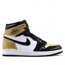 Nike Air Jordan 1 Retro High NRG "Patent Gold Toe" Femme/Homme Chaussure 861428-007