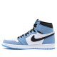 Nike Air Jordan 1 Retro High White University Blue Black Femme/Homme Chaussure 555088-134