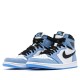 Nike Air Jordan 1 Retro High White University Blue Black Femme/Homme Chaussure 555088-134