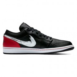 Nike Air Jordan 1 Low "Brushstroke Swoosh Black" Femme/Homme Chaussure DA4659-001