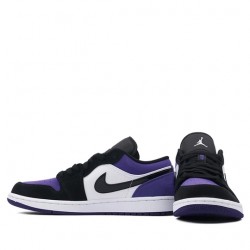 Nike Air Jordan 1 Low "Court Purple" Femme/Homme Chaussure 553558-125