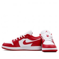 Nike Air Jordan 1 Low "Gym Red White" Femme/Homme Chaussure 553560-611