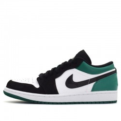 Nike Air Jordan 1 Low "White Black Mystic Green" Homme/Femme Chaussure 553558-113