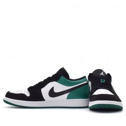 Nike Air Jordan 1 Low "White Black Mystic Green" Homme/Femme Chaussure 553558-113