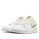 Nike Air Jordan 1 Low White Metallic Gold Homme/Femme Chaussure CZ4776-100