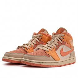 Nike Air Jordan 1 Mid "Apricot Orange" Homme/Femme Chaussure DH4270-800