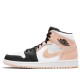 Nike Air Jordan 1 Mid Arctic Orange Black Toe Femme/Homme Chaussure 554725-133