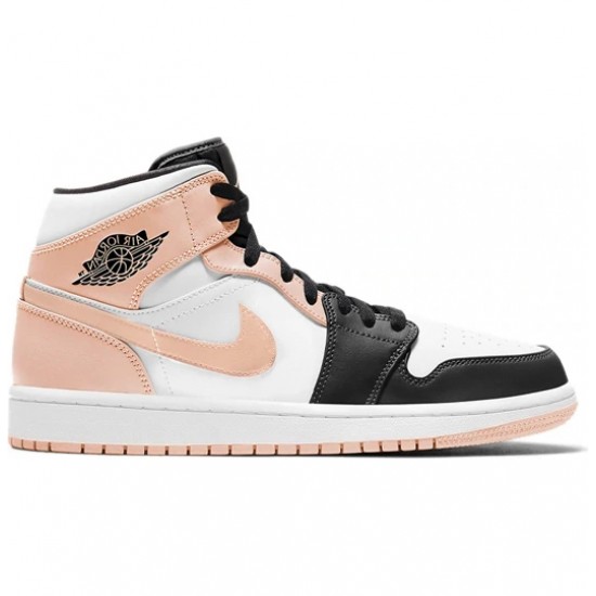 Nike Air Jordan 1 Mid Arctic Orange Black Toe Femme/Homme Chaussure 554725-133