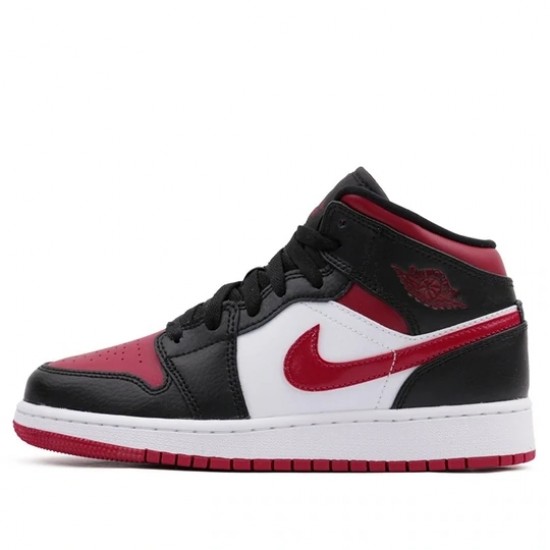 Nike Air Jordan 1 Mid Bred Toe Femme/Homme Chaussure 554725-066