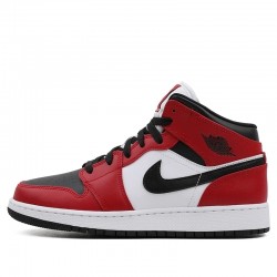 Nike Air Jordan 1 Mid "Chicago Black Toe" Femme/Homme Chaussure 554725-069