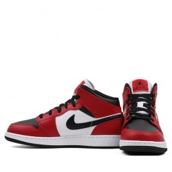 Nike Air Jordan 1 Mid "Chicago Black Toe" Femme/Homme Chaussure 554725-069