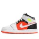 Nike Air Jordan 1 Mid Composition Notebook Femme/Homme Chaussure 554725-870