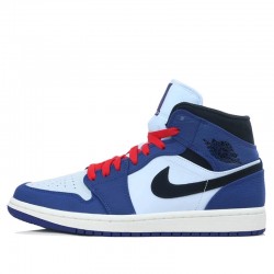 Nike Air Jordan 1 Mid "Deep Royal Blue Black" Femme/Homme Chaussure 852542-400