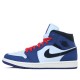 Nike Air Jordan 1 Mid Deep Royal Blue Black Femme/Homme Chaussure 852542-400