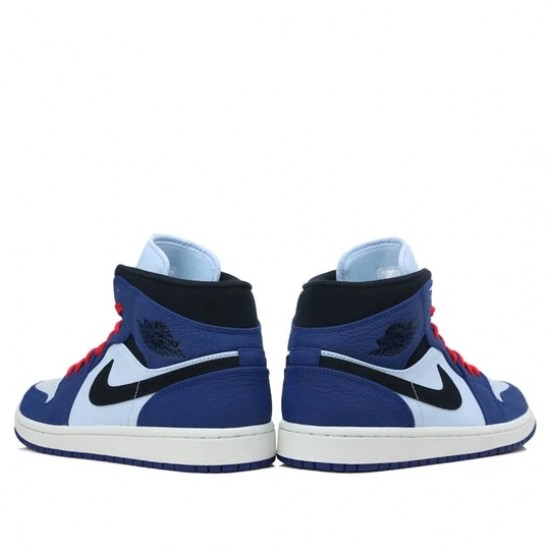 Nike Air Jordan 1 Mid Deep Royal Blue Black Femme/Homme Chaussure 852542-400