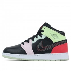 Nike Air Jordan 1 Mid "Glow-In-The-Dark" GS Chaussure AV5174-076