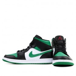 Nike Air Jordan 1 Mid "Green Toe" Femme/Homme Chaussure 554724-067