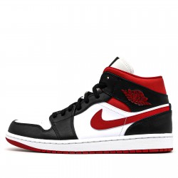 Nike Air Jordan 1 Mid "Gym Red Black White" Femme/Homme Chaussure 554724-122