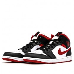 Nike Air Jordan 1 Mid "Gym Red Black White" Femme/Homme Chaussure 554724-122