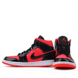 Nike Air Jordan 1 Mid "Hot Punch Black" Femme/Homme Chaussure BQ6472-600