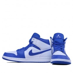 Nike Air Jordan 1 Mid "Hyper Royal" Homme/Femme Chaussure 554724-114