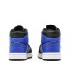 Nike Air Jordan 1 Mid Hyper Royal Tumbled Leather Femme/Homme Chaussure 554724-077