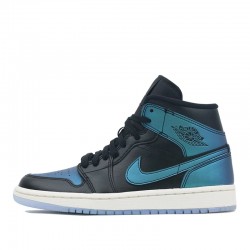 Nike Air Jordan 1 Mid "Iridescent Black" Homme/Femme Chaussure BQ6472-009