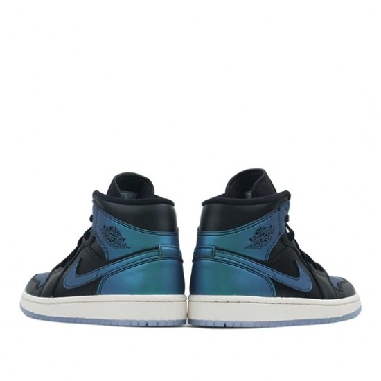 Nike Air Jordan 1 Mid Iridescent Black Homme/Femme Chaussure BQ6472-009