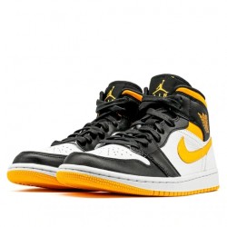 Nike Air Jordan 1 Mid "Laser Orange Black" Femme/Homme Chaussure CV5276-107