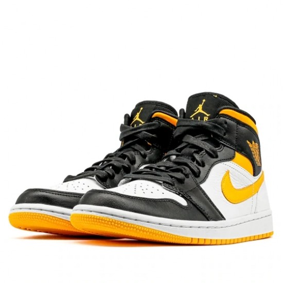 Nike Air Jordan 1 Mid Laser Orange Black Femme/Homme Chaussure CV5276-107