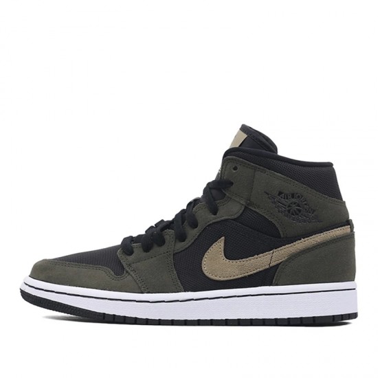 Nike Air Jordan 1 Mid Military Olive Femme/Homme Chaussure BQ6472-030