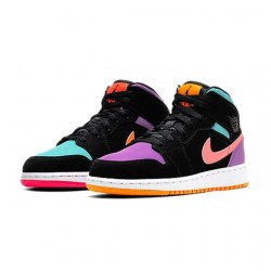 Nike Air Jordan 1 Mid "Multi-Color" Femme/Homme Chaussure 554725-083