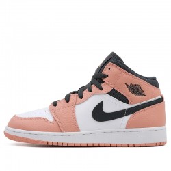 Nike Air Jordan 1 Mid "Pink Quartz" Femme/Homme Chaussure 555112-603