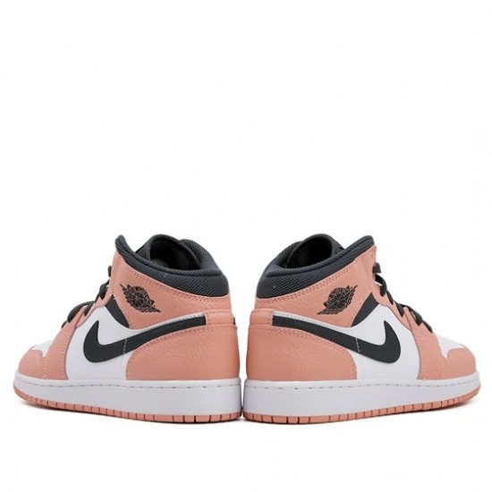 Nike Air Jordan 1 Mid Pink Quartz Femme/Homme Chaussure 555112-603