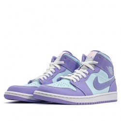 Nike Air Jordan 1 Mid "Purple Aqua" Femme/Homme Chaussure 554725-500