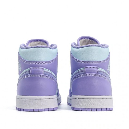 Nike Air Jordan 1 Mid Purple Aqua Femme/Homme Chaussure 554725-500