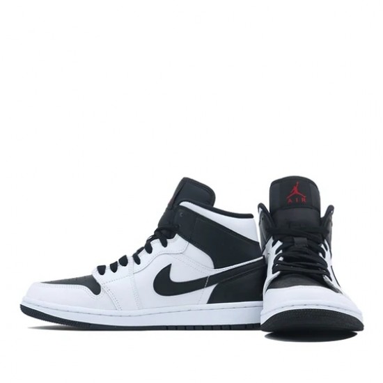 Nike Air Jordan 1 Mid Reverse Black Toe Femme/Homme Chaussure BQ6472-101