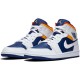 Nike Air Jordan 1 Mid Royal Blue Laser Orange Femme/Homme Chaussure 554724-131