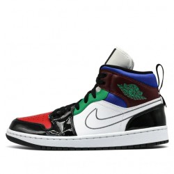 Nike Air Jordan 1 Mid SE "Black White Multi-Color" Femme/Homme Chaussure DB5454-001