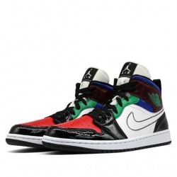 Nike Air Jordan 1 Mid SE "Black White Multi-Color" Femme/Homme Chaussure DB5454-001