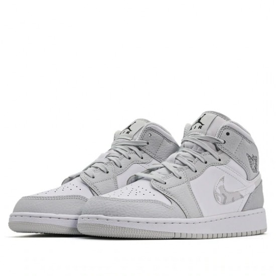 Nike Air Jordan 1 Mid SE Grey Camo Femme/Homme Chaussure DD3235-100