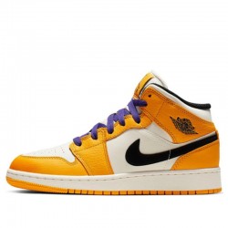 Nike Air Jordan 1 Mid SE "Lakers" Femme/Homme Chaussure BQ6931-700