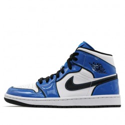 Nike Air Jordan 1 Mid "Signal Blue" Femme/Homme Chaussure DD6834-402