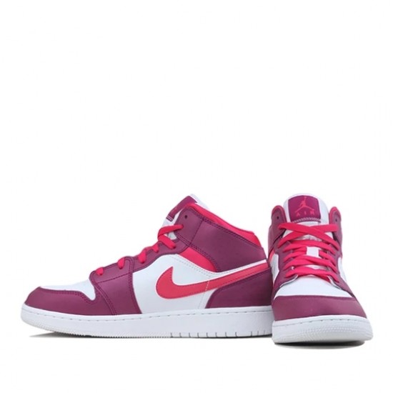 Nike Air Jordan 1 Mid True Berry Rush Pink Femme Chaussure 555112-661