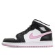 Nike Air Jordan 1 Mid White Black Light Arctic Pink Homme/Femme Chaussure 555112-103