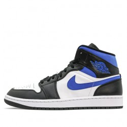 Nike Air Jordan 1 Mid "White Black Racer Blue" Homme/Femme Chaussure 554724-140