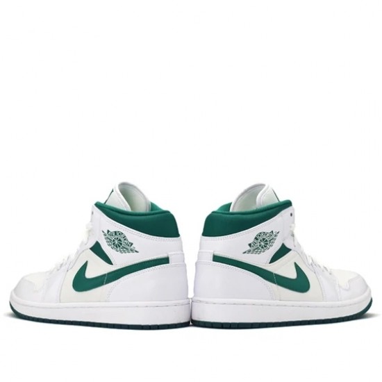 Nike Air Jordan 1 Mid White Mystic Green Femme/Homme Chaussure CD6759-103