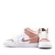 Nike Air Jordan 1 Mid White Rose Gold GS Chaussure 555112-190