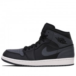 Nike Air Jordan 1 Retro Mid "Black Dark Grey" Homme/Femme Chaussure 554724-041